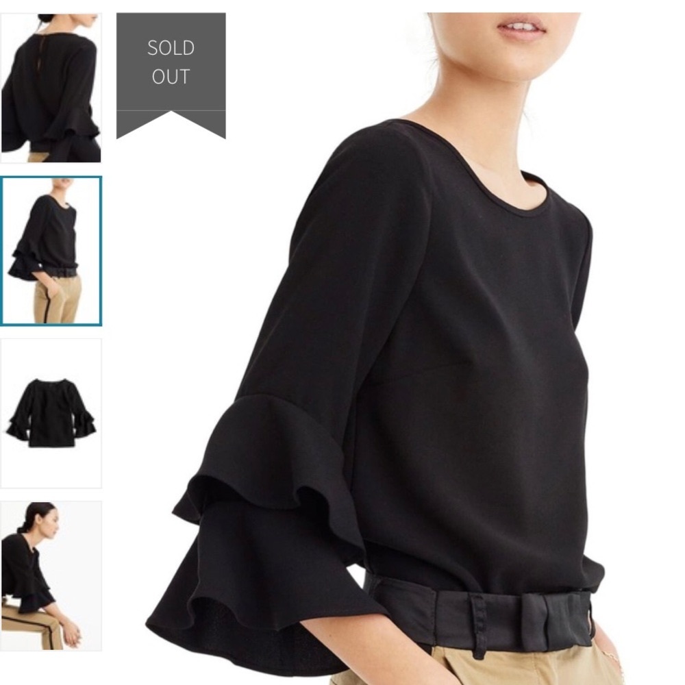 J.Crew tiered bell-sleeve top